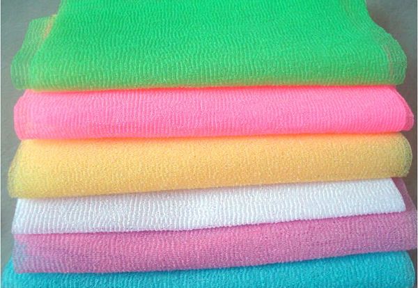 1//2pcs Nylon Japanese Exfoliating Beauty Skin Bath Shower Wash Cloth Towel Back