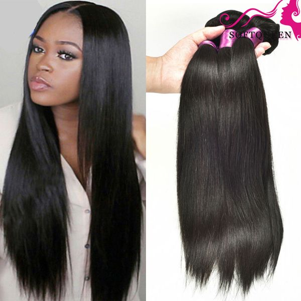 Brazilian Peruvian Malaysian Indian Straight Human Hair Weaves 7a