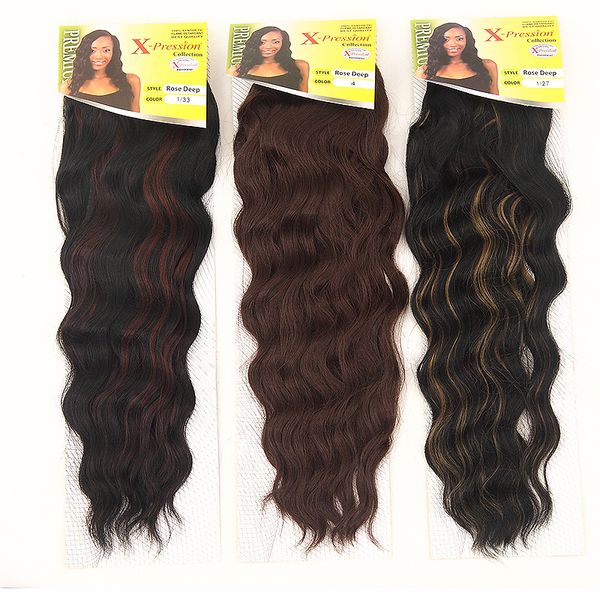 X Pression Rose Deep Synthetic Hair Extensions Natural Hair Wave