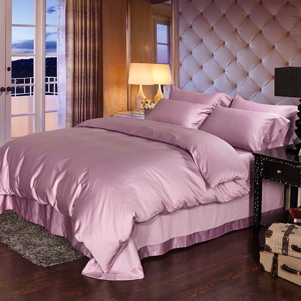 Luxury 100 Egyptian Cotton Bedding Sets Bed Sheets Taro Purple