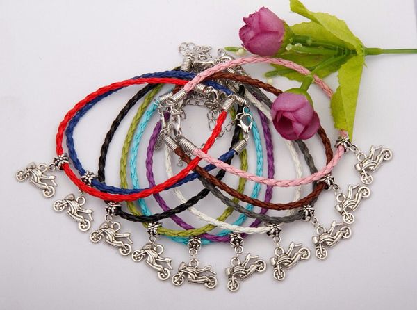 

каббала сплав конкурентоспособные мотоцикл подвески подвески смешанный цвет плетеный канат браслеты ювелирные изделия diy для женщин f775, Golden;silver