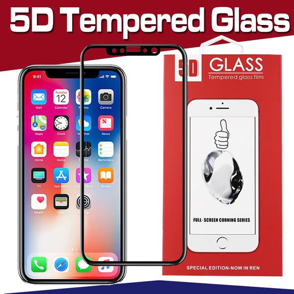 

5D изогнутый протектор экрана из закаленного стекла для iPhone 11 Pro Max XS XR X 8 Plus 7 6 Samsung Ga