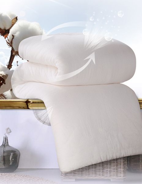 

wholesale- 180*220 fresh long-staple cotton thick comforters edredon twin blanket gauze quilt core futon pregnant duvet elderly edredom