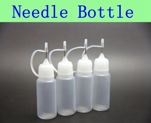 

50pcs MOQ Needle Bottles 10ml Empty Bottle for eGo Series Electronic Cigarette E-cig Plastic Needle Dropper Bottles
