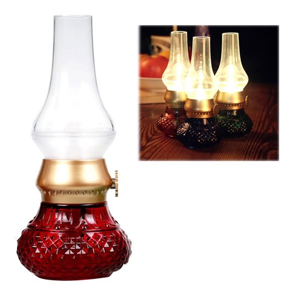 

Ретро выдува контролируемая керосиновая лампа аккумуляторная USB LED Night Light Ретро в