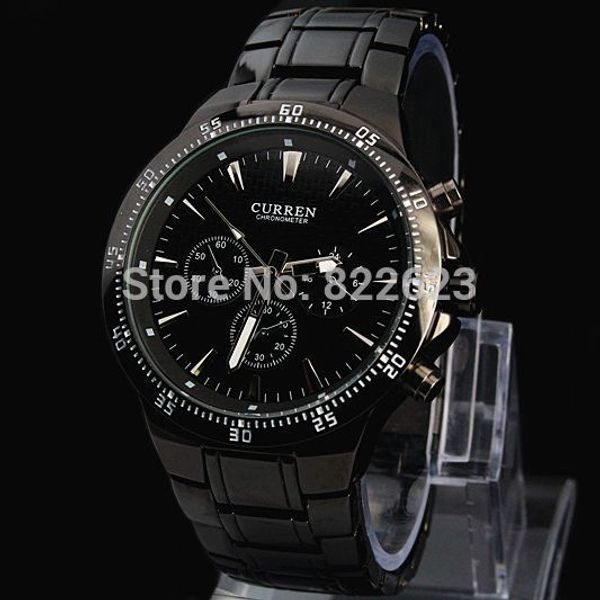 

relogios masculinos curren 2015 new fashion men big watch stainless steel band male quartz watches man wristwatch, Slivery;brown