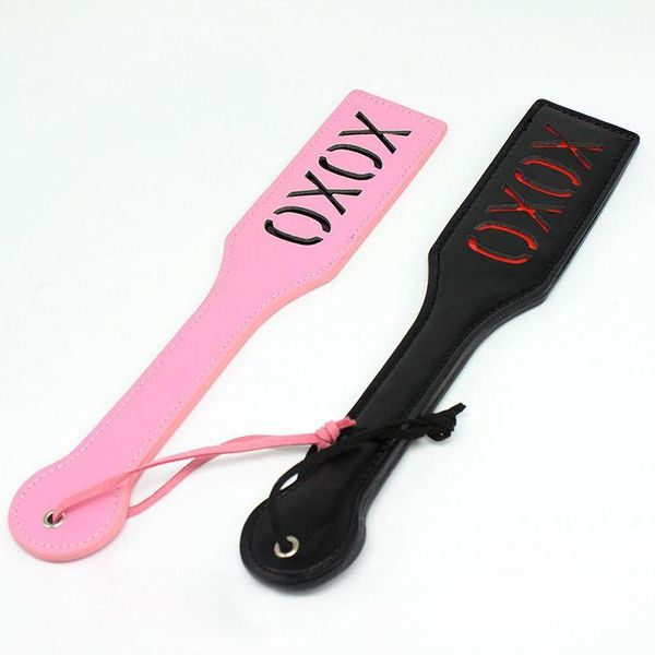 

game whip,delicate pu leather spanking paddle,toys slave flogger black pink