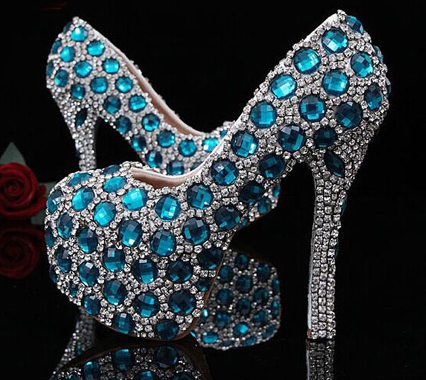 

beautiful fashion custom made pink wedding shoes for woman rhinestone bridal dress shoes lady high heel party prom shoes, Black