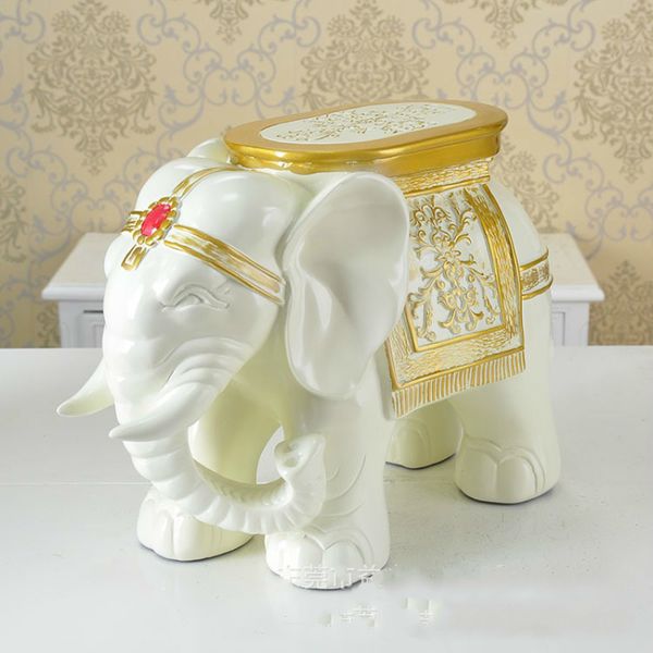 Good Price Home Furniture Elephant Shape Shoe Stool Indoor Resin