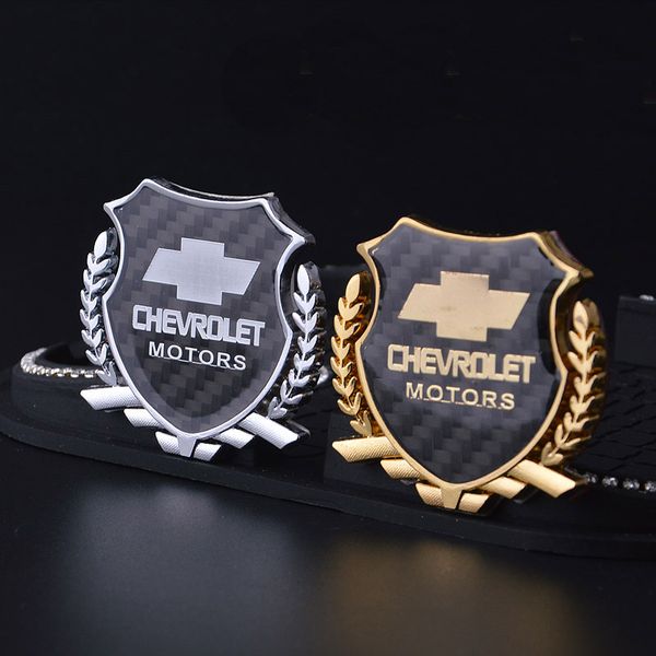 

2pcs refinement 3d logo emblem badge graphics decal car sticker for chevrolet