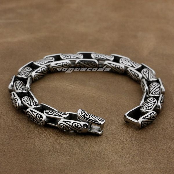 

various lengths 316l stainless steel mens dragon bracelet 5a020, Black