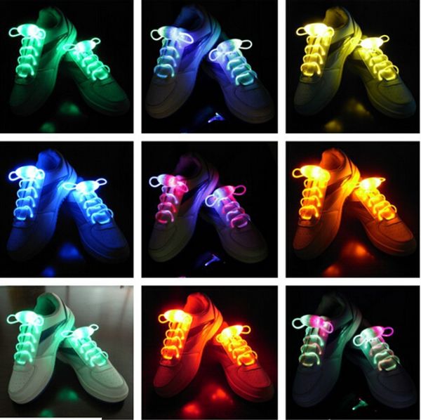 

fiber optic led shoe laces shoelaces neon led strong light flashing shoelace wholesale 200pcs/lot (100pairs)