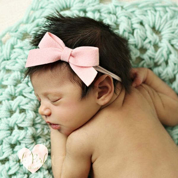 

hair bows hair band accessories bandana 12pcs/lot children infant baby toddler girls leather bowknot headband newborn headwear