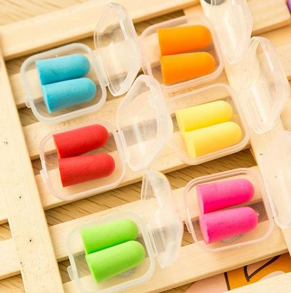 

Foam ponge earplug great for travelling leeping reduce noi e ear plug randomly color drop hipping