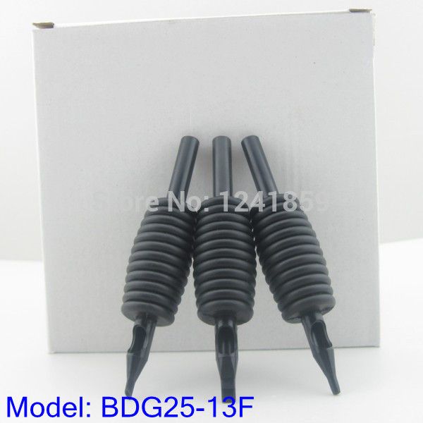

wholesale-20pcs 25mm black flat/mags 13 disposable tattoo grip tube supply bdg25-13f#