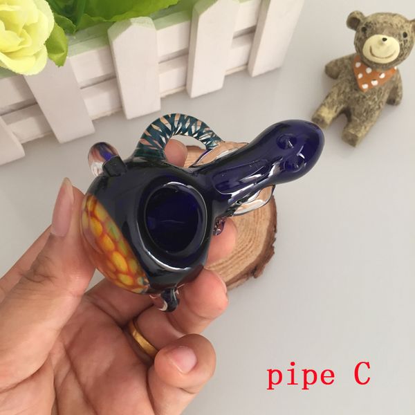 

Glass bubblers pipes handmade glass pipe for smoking spoon tobacco for herb vaporizer about 9cm length mini bong