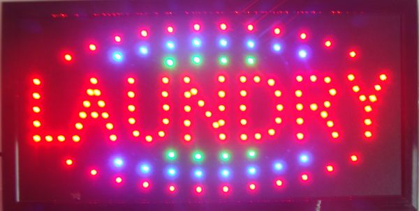 Neue Ankunft LED Wäscherei Open Sign Custom Sign Graphics Ultra Helle Flashing 1019 Zoll Indoor Wäscherei Led Zeichen