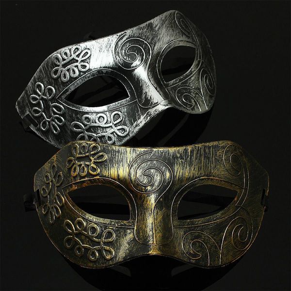 

wholesale-1pc retro men halloween burnished antique silver gold venetian mardi gras masquerade party ball mask~gs637-gs638