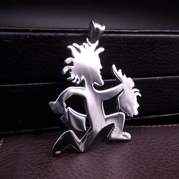 

hatchetman icp juggalo holding a severed juggelette head 30"necklace music charm, Silver