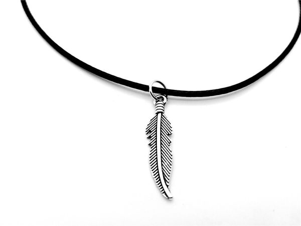 Whole Simple Cute Long Bird Feather Necklace Indian Tree Pot - Silver Leaf Pendant India Whole Simple Cute Long Bird Feather Necklace Indian Tree Pot - Silver Leaf Pendant India