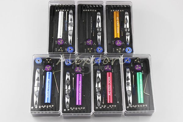 Magic Stick CW RDA Tool Kit 6 in 1 Coil Jig Wrapping Coiler Heizdraht 7 Farben Werkzeuge für den Wiederaufbau DIY RBA DHL