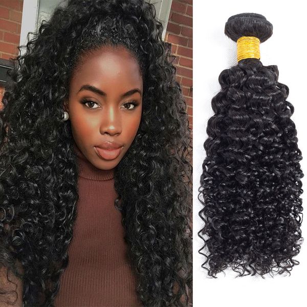 Compre Grace Comprimento 7a Remy Jerry Curl Tecer Feixes De Cabelo