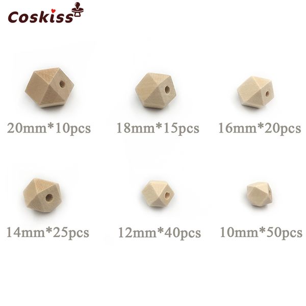 

diy nursing jewelry set blending natural wooden different types of loose beads round geometry hexagon wooden beads baby teether to263u