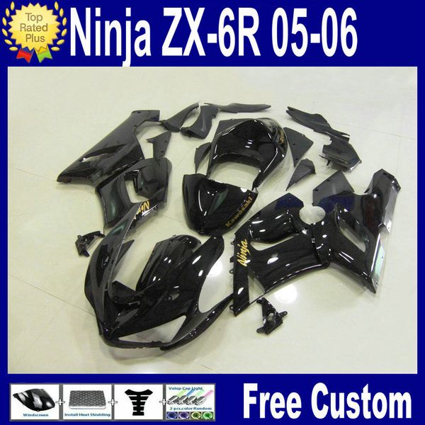 

Glo black ab fairing kit for kawa aki zx6r fairing 2005 2006 ninja 636 05 06 full et bodywork