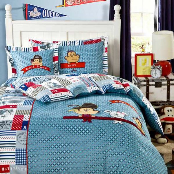 Davebella 2018 Kids Cartoon Bedding Sets 100 Cotton Star And Monkey Davebella 2018 Kids Cartoon 4pcs Bedding Sets 100 Cotton Star And Monkey Twin