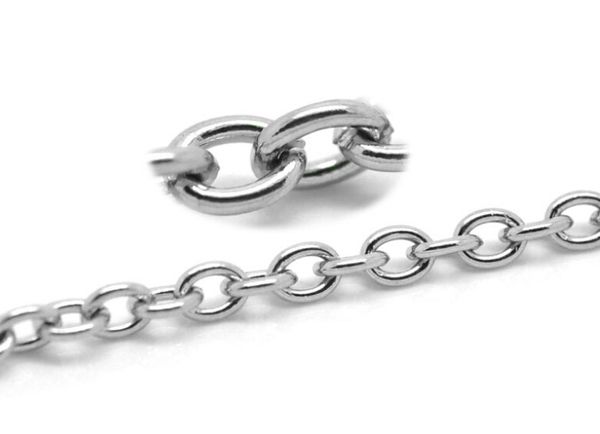 

lot 10 meters jewelry finding stainless steel 1.8mm/ 3mm/4.5mm silver smooth oval link chain finding /marking diy chain