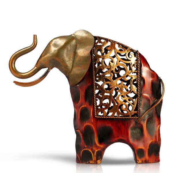 Tooarts Carved Iron Art Elephant Metal Sculpture Home Decoration This Is A Of An All Handmade By The Old Craftsman Vintage