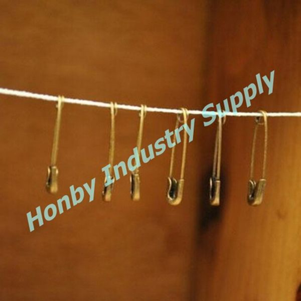 

pack of 1000 pcs 19 mm plated bronze color brass coil tag safety pins ing, Silver