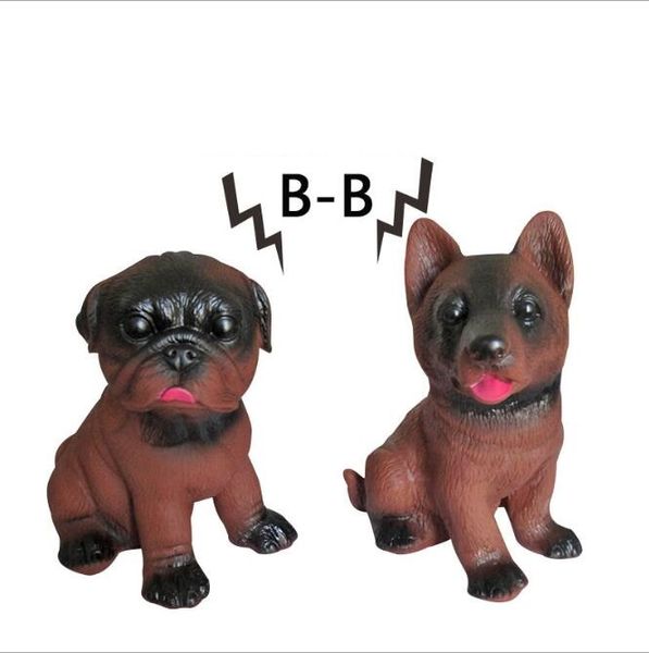 Brinquedo do cão de estimação de borracha engraçado Pug cão shrilling Natal crianças brinquedo engraçado presente Novely Criativa gritando cães Bonito espremer brinquedos