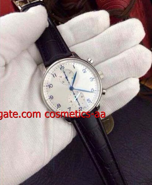 

luxury watches new style fashion watch black leather bracelet quartz chronograph mens watch 371446 men's watches wristwatch, Slivery;brown