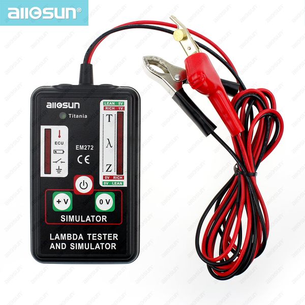 

automotive exhaust oxygen sensor tester simulator handheld zirconia titania sensor check portable lambda meter diagnostic tool all-sun em272