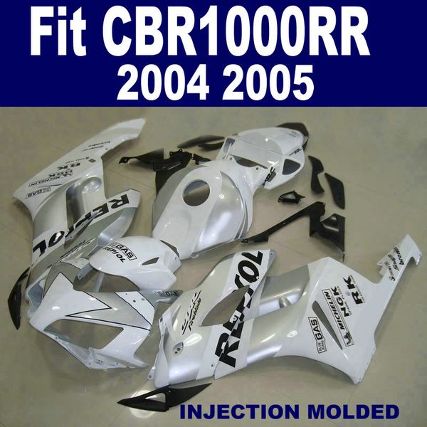 Bodykit per stampi ad iniezione per HONDA CBR1000RR 2004 2005 set carenature REPSOL bianco nero CBR 1000 RR 04 05 kit carenatura completa KA28
