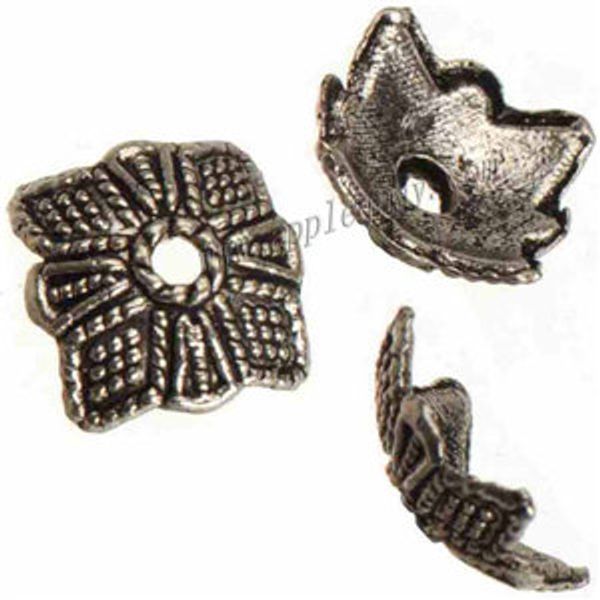 

jewelry findings diy end caps for bead crafts vintage silver metal weave design beads caps wholesales fashion ornaments 2019 10*3mm 500pcs