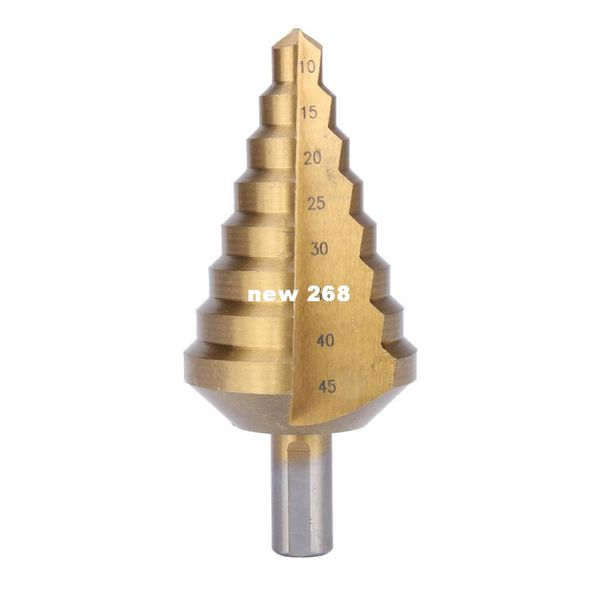 Taglierina per fori con punta a cono esagonale in titanio 10-45MM HSS 4241 per lamiera