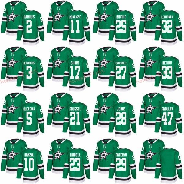 

Dallas Stars Jersey 2018 New Brand 47 Alexander Radulov 21 Antoine Roussel 3 John Klingberg 10 Martin Hanzal Jerseys 12 Radek Faksa Green