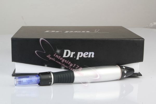 Dr. Pen Derma Pen + 50 aghi Regolabili in Aghi Lunghezza 0,25mm-3,0mm Elettrico Derma Dr.Pen Stamp Auto Micro aghi Roller