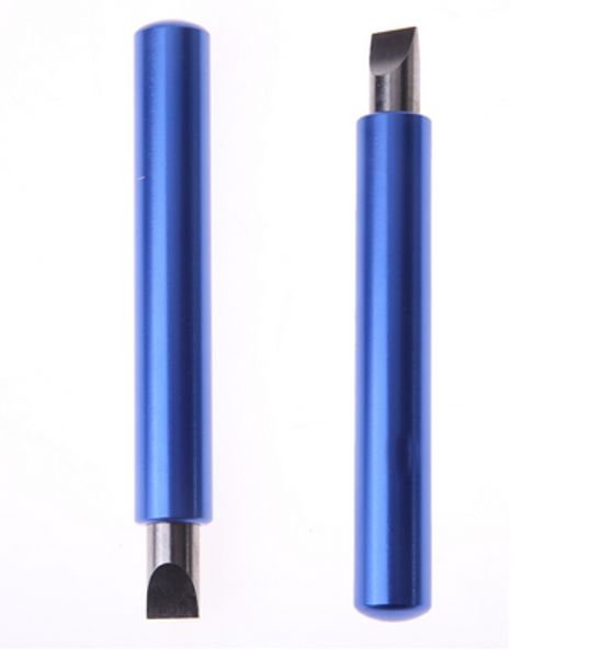 

blue golf club head grooving tool alloy wedge sharpening tool v shape golf groove cutter tool golf training aids