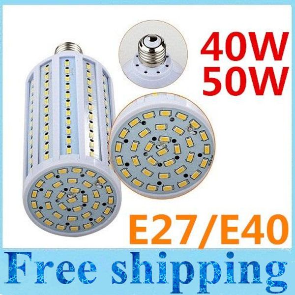 

светодиодные кукурузные светильники высокой мощности ac110v / 220в 40вт 50вт e27 e40 светодиодные лампочки теплый белый / белый 132 / 165шт