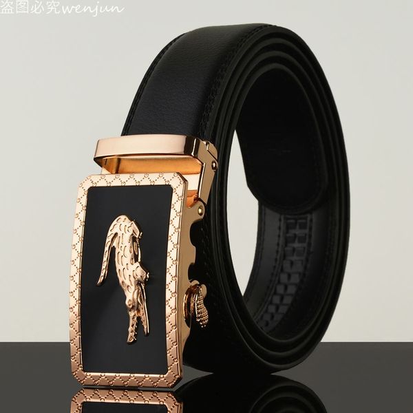 

Belt 2016 Hot Fashion Cowhide Leather men jeans belt Designer Luxury Famous High quality Automatic buckle men Belts for men