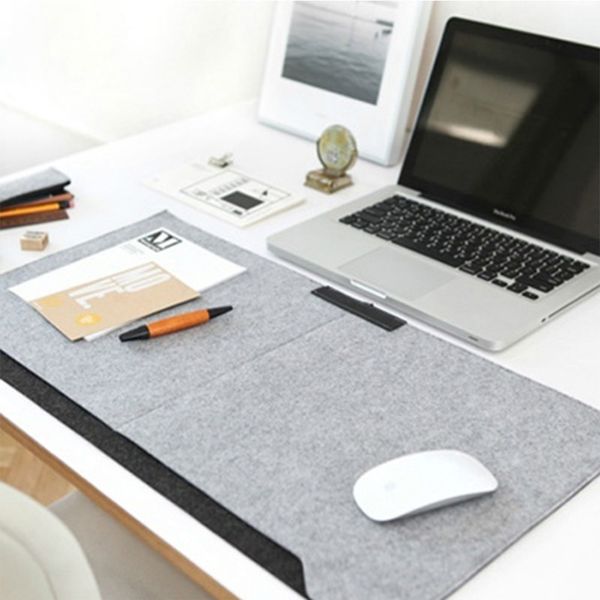 

wholesale- 1pc locking edge desk mat large grey lapkeyboard mat computer desk table gaming mice pad protect wrist warm pad