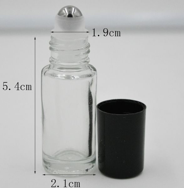

MINI 5ml ROLL ON GLASS BOTTLES ESSENTIAL OIL with Steel Metal Roller Ball 700pcs/lot Wholesale DHL/Fedex Free Shipping