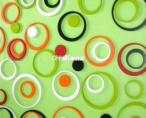 

мода hot 1 комплект цвет в помещении ванной домашнее украшение круги творческий стерео съемный 3d diy стены стикеры