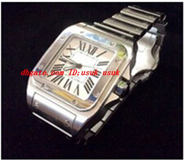 

brand new luxury wristwatch men's 100 xl w200737g stainless steel bracelet silver movement wrist watches mens automatic mechanical watc, Slivery;brown