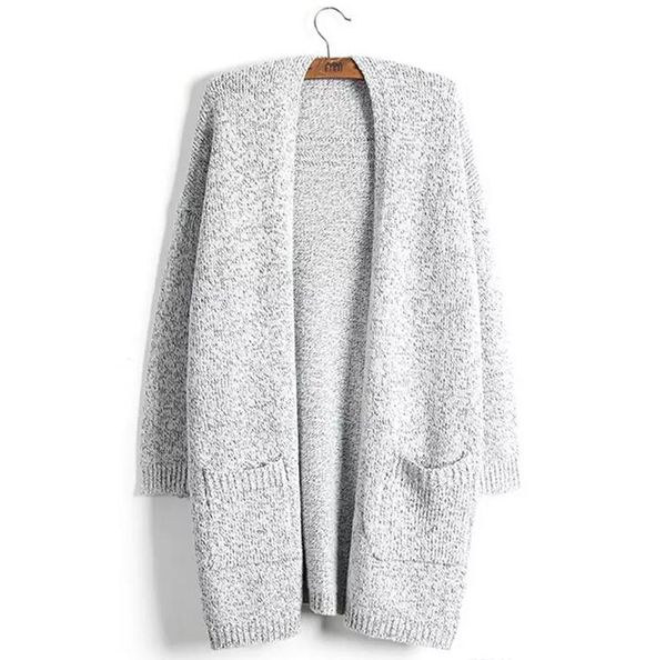 

Winter Cardigan For Women Casual Fashion Solid Women Warm Knitted Cardigans O Neck Long Sleeve Long Sweaters Outwear