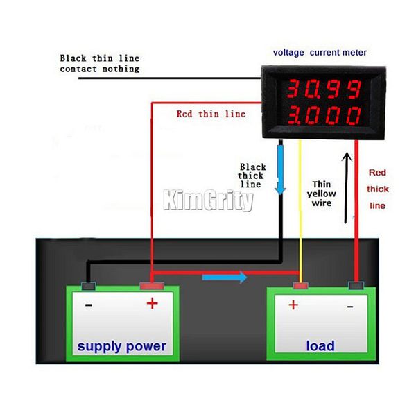 

wholesale-4 bit dual digital led voltage current meter head dc 0-33.00v / 0-999.9ma-3a variable precision voltmeter ammeter red