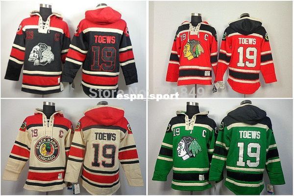 

2016 new, 2014 new arrival stylediscount chicago blackhawks hooded jerseys #19 jonathan toews old time hockey hoodies sweatshirts fle, Black;red